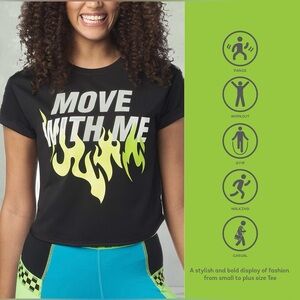 Zumba Fitness Black Workout Top - Size S